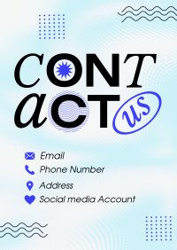 Minimalist Contact Us Poster