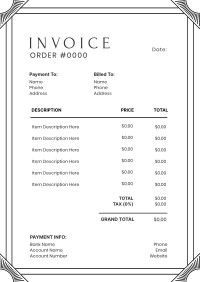 Sunburst Invoice