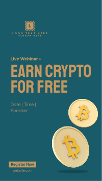 Earn Crypto Live Webinar Facebook Story Design