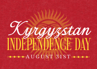 Kyrgyzstan Independence Day Postcard