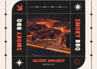 BBQ Delivery Available Postcard