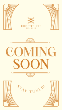 Coming Soon Art Deco Facebook Story