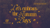 Trendy Autumn Greeting Animation