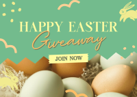 Quirky Easter Giveaways Postcard Design