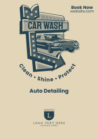 Car Wash Signage Poster