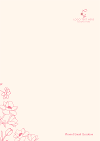 Floral Arrangement Ornaments  Letterhead Design