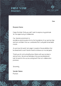 Monstera Leaves Letterhead Design