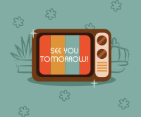 Retro TV Greeting Facebook Post