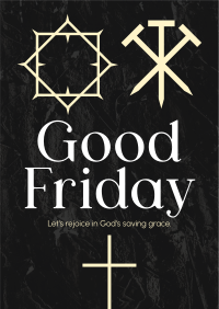 Minimalist Good Friday Greeting  Flyer