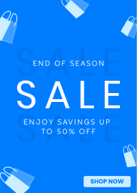 Minimalist End of Season Sale Poster