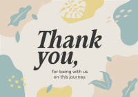 Organic Thank You Postcard Design