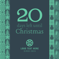 Modern Christmas Countdown Instagram Post Design