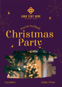 Snowy Christmas Party Poster