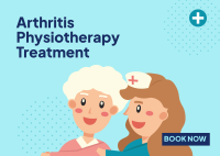 Elderly Physiotherapy Treatment Postcard