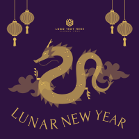 New Year of the Dragon Linkedin Post Design