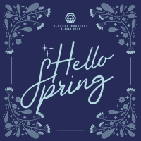 Floral Hello Spring Instagram Post Image Preview