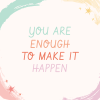 Brush Positive Quote Instagram Post Design