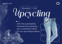 Fashion Upcycling Drive Postcard Design