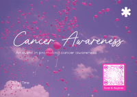 Cancer Awareness Event Postcard