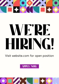 Abstract Pattern We're Hiring Flyer