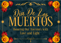 Traditional Dia De Muertos Postcard Design