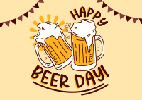 Jolly Beer Day Postcard