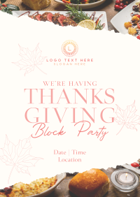 Elegant Thanksgiving Party Flyer Design