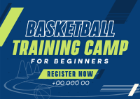 Basketball Training Camp Postcard