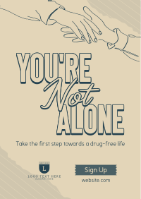 Helping Hand For Sobriety Poster