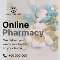 Modern Online Pharmacy Linkedin Post Design