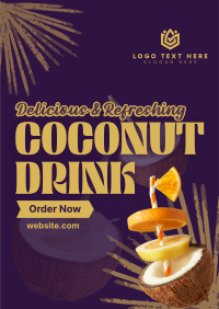 Refreshing Coconut Drink Flyer