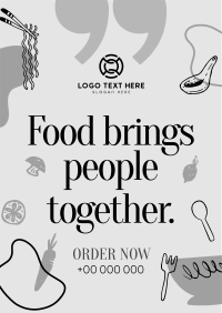 Food Quote Illustration Flyer