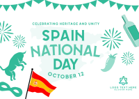 Celebrating Spanish Heritage and Unity Postcard