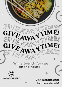 Giveaway Food Bowl Flyer