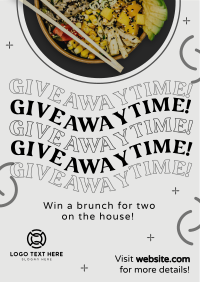 Giveaway Food Bowl Flyer