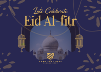 Eid Al Fitr Greeting Postcard