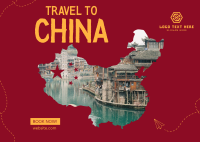 Explore China Postcard Design