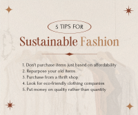 Stylish Chic Sustainable Fashion Tips Facebook Post