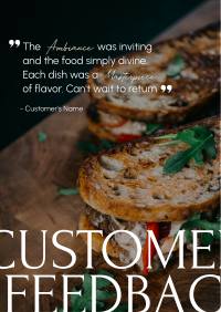 Feedback For Restaurants Flyer