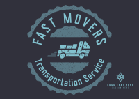 Movers Truck Badge Postcard