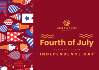 Fourth of July Party Postcard