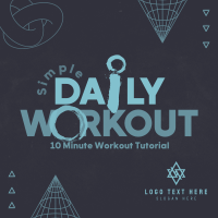 Modern Workout Routine Instagram Post Design