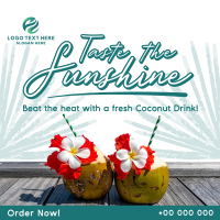 Sunshine Coconut Drink Instagram Post