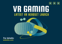 VR Gaming Headset Postcard Image Preview