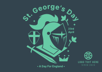 St. George's Knight Helmet Postcard