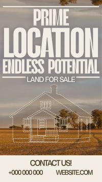 Minimalist Land For Sale Instagram Story