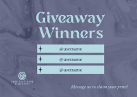 Textured Giveaway Announcement Postcard