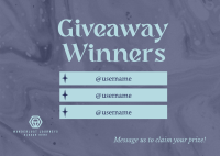Textured Giveaway Announcement Postcard Image Preview