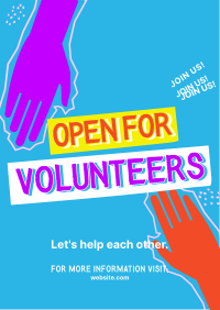 Volunteer Helping Hands Poster