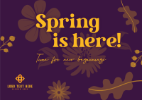 Spring New Beginnings Postcard